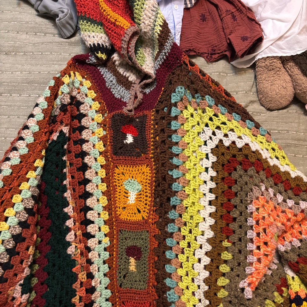 Mushroom handmade sweater